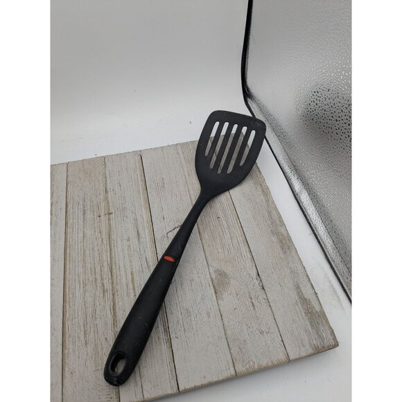 OXO Hard Black Nylon Turner #1 Slotted Spatula 13 1/2" - Picture 1 of 11